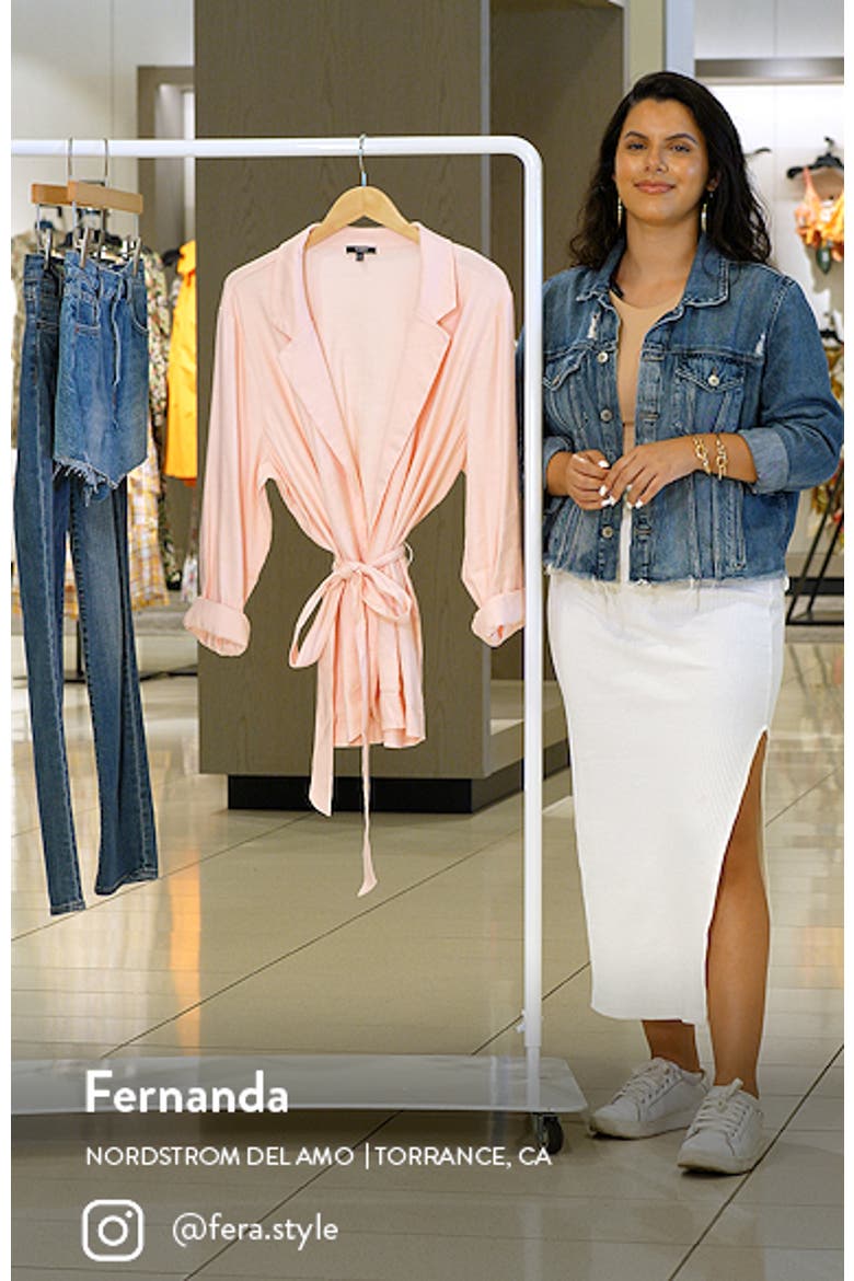Belted Linen Blend Blazer video
