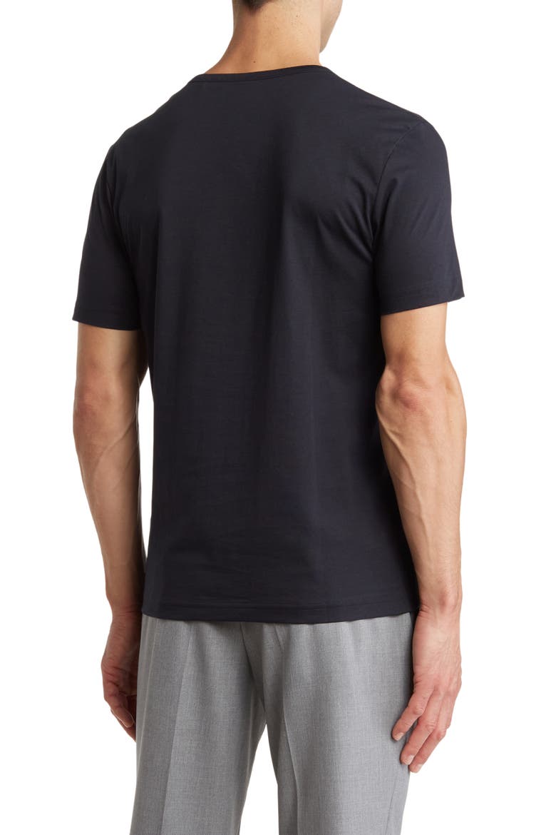 Cotton Curved Logo T-Shirt, Alternate, color, DARK BLUE