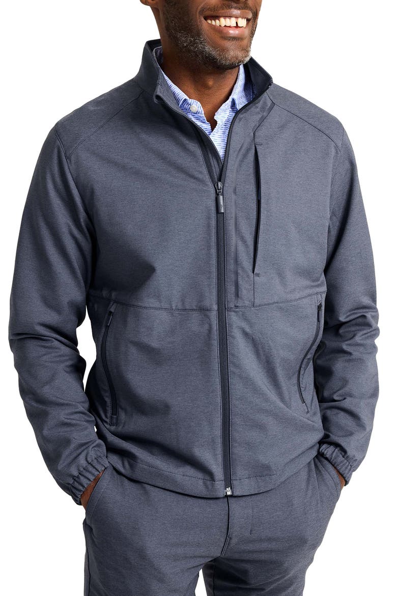 On Par Pro Water Repellent Zip Jacket, Main, color, BELMONT BLUE