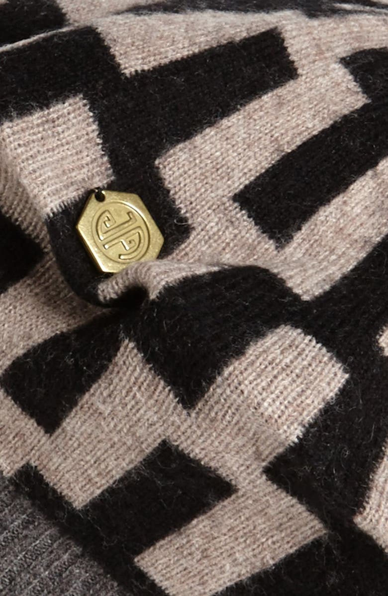 Jonathan Adler 'Stepped Chevron' Wool & Cashmere Beret, Alternate, color,