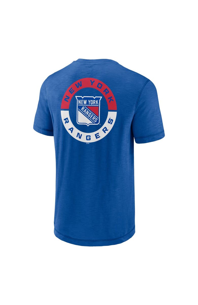 FANATICS Men's Fanatics Branded Blue New York Rangers High Stick T-Shirt, Alternate, color, 