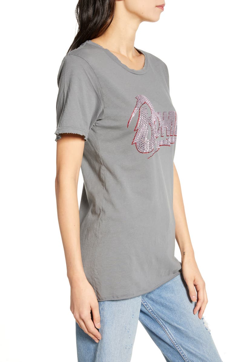 Recycled Karma Crystal Embellished David Bowie Distressed Tee, Alternate, color, 