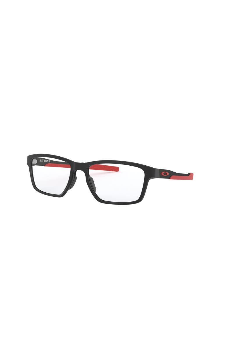 55mm Rectangle optical glasses, Main, color, Black/ Red