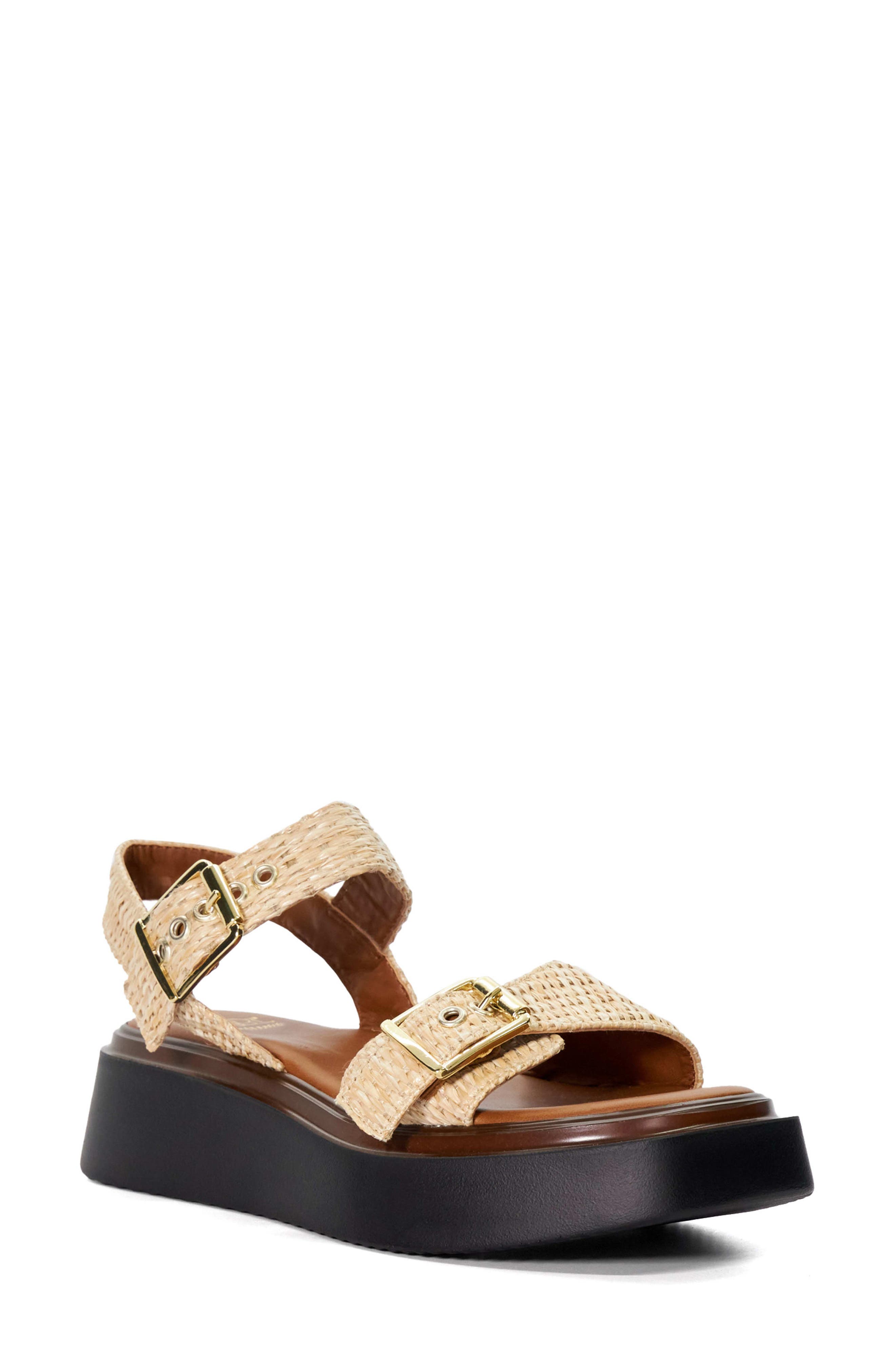 Dune London Loells Platform Sandal, Main, color, Natural