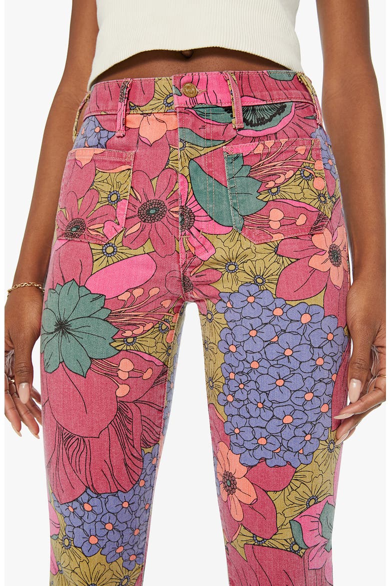 Insider Flood Patch Pocket Crop Bootcut Jeans, Alternate, color, PSYCHIC FLORAL