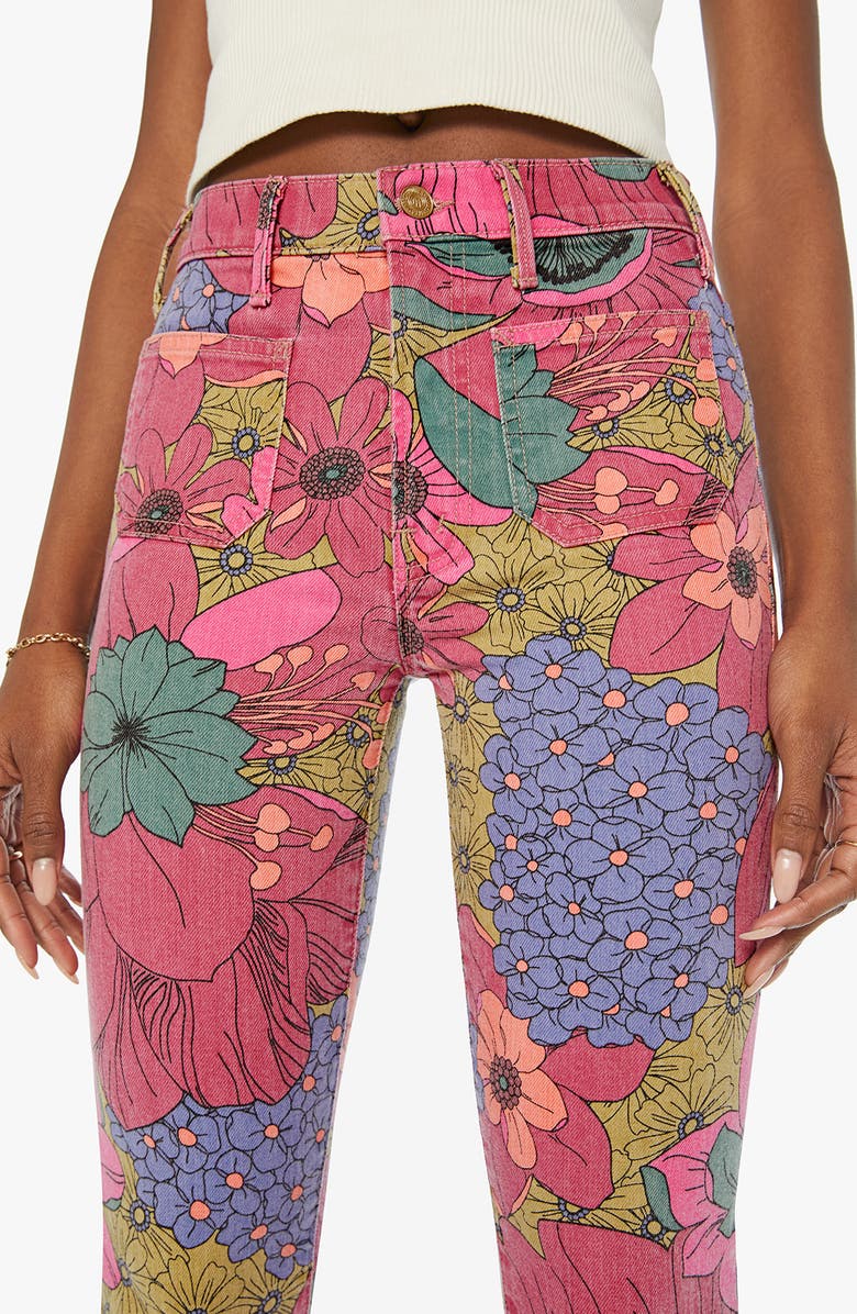 MOTHER Insider Flood Patch Pocket Crop Bootcut Jeans, Alternate, color,