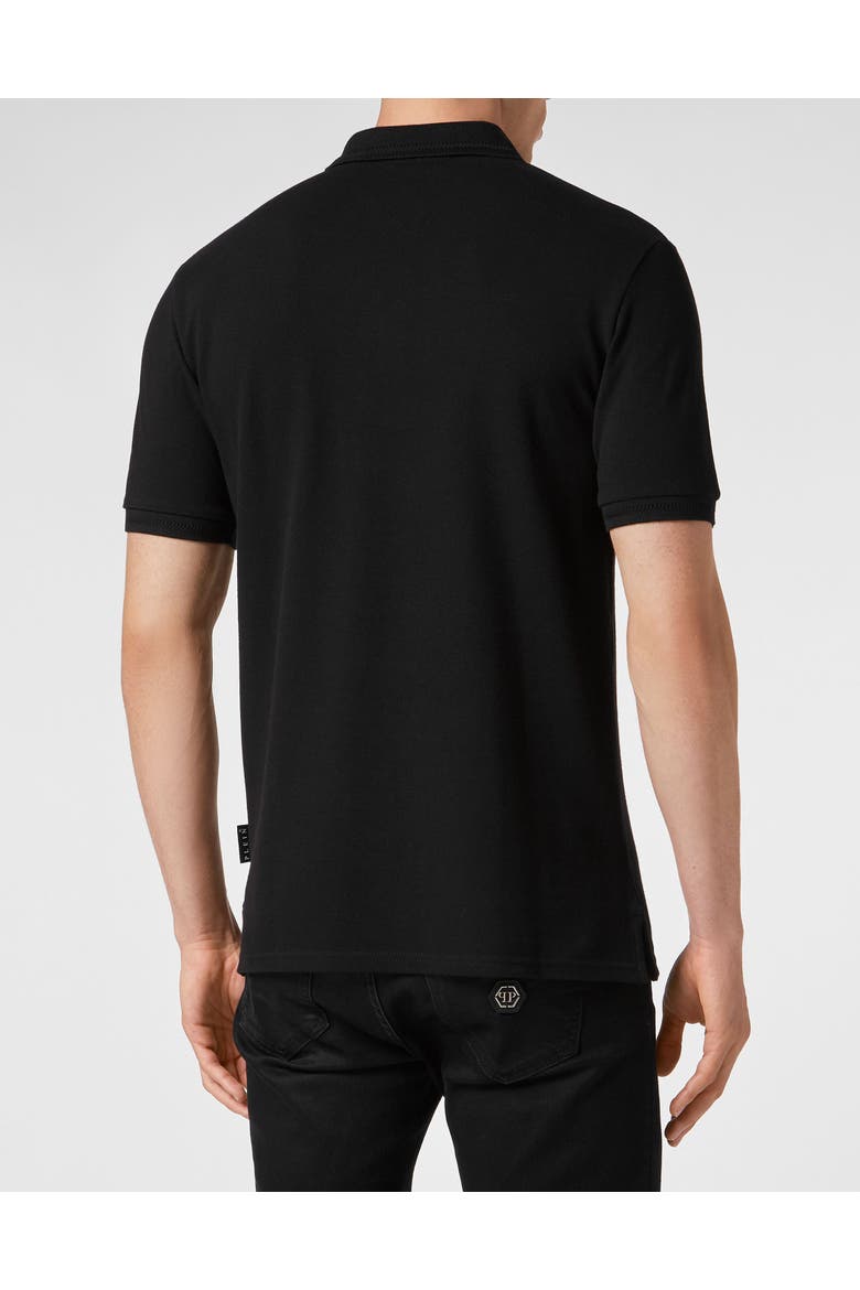 Polo Shirt Ss Gothic Plein Pp Hexagon Men, Alternate, color, black