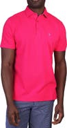 TailorByrd Gingham Trim Piqué Polo