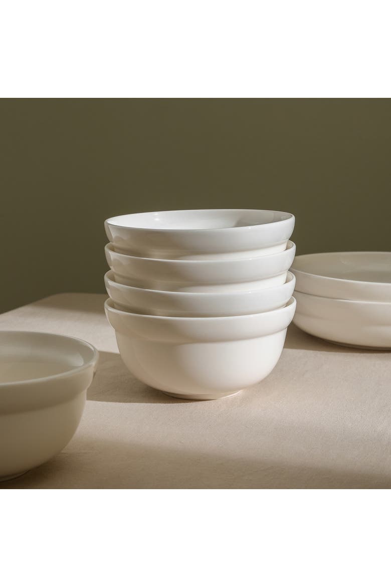 Virtuo Porcelain 12-Piece Dinnerware Set, Alternate, color, White