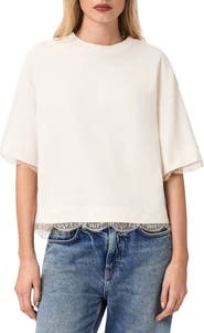 AllSaints Nia Lace Trim T-Shirt