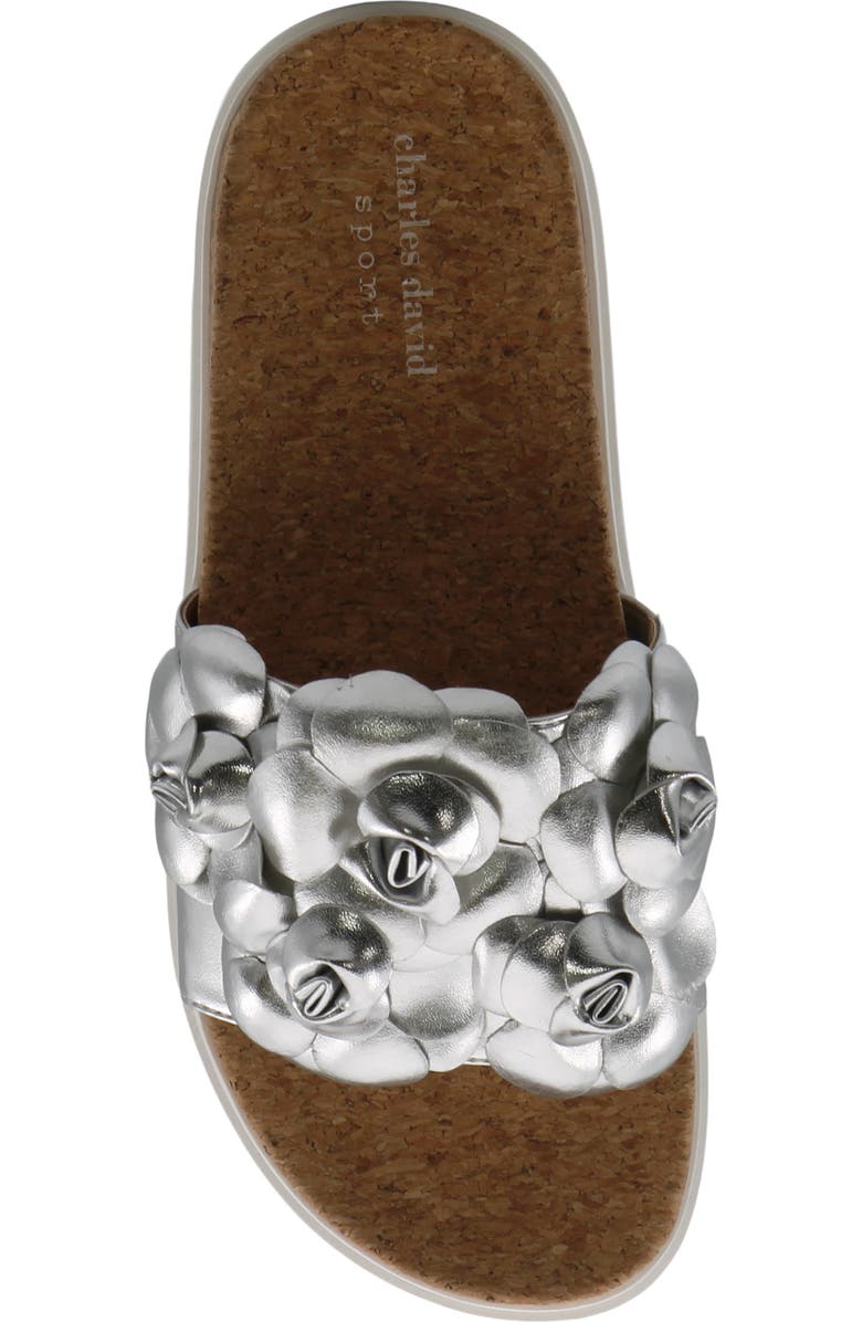 Charles by Charles David Phoetic Flatform Slide Sandal, Alternate, color, Silver