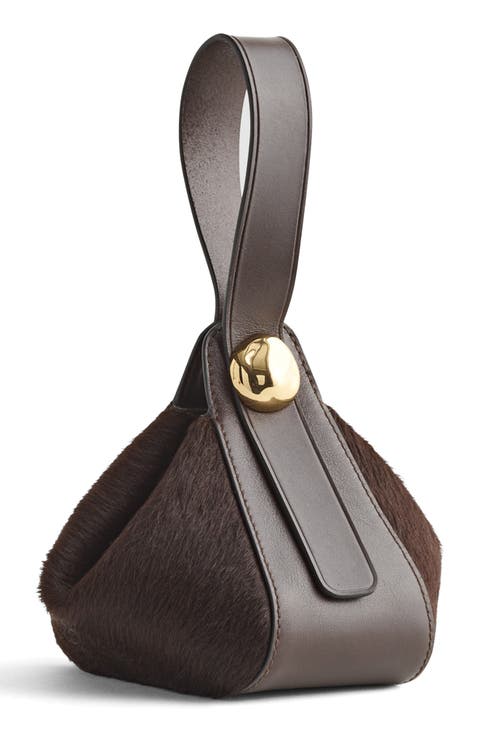The Sculpted Metal Wristlet Bag