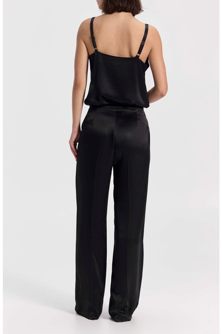 Wide-Leg Satin Pants, Alternate, color, Black