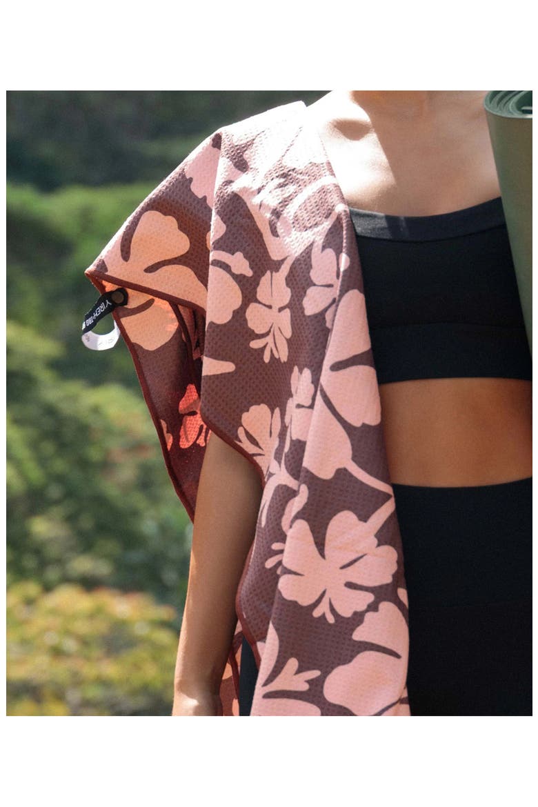Quick Dry Beach Towel, Alternate, color, YIREH VINTAGE HIBISCUS