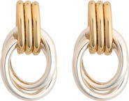 Panacea Two-Tone Doorknocker Drop Earrings