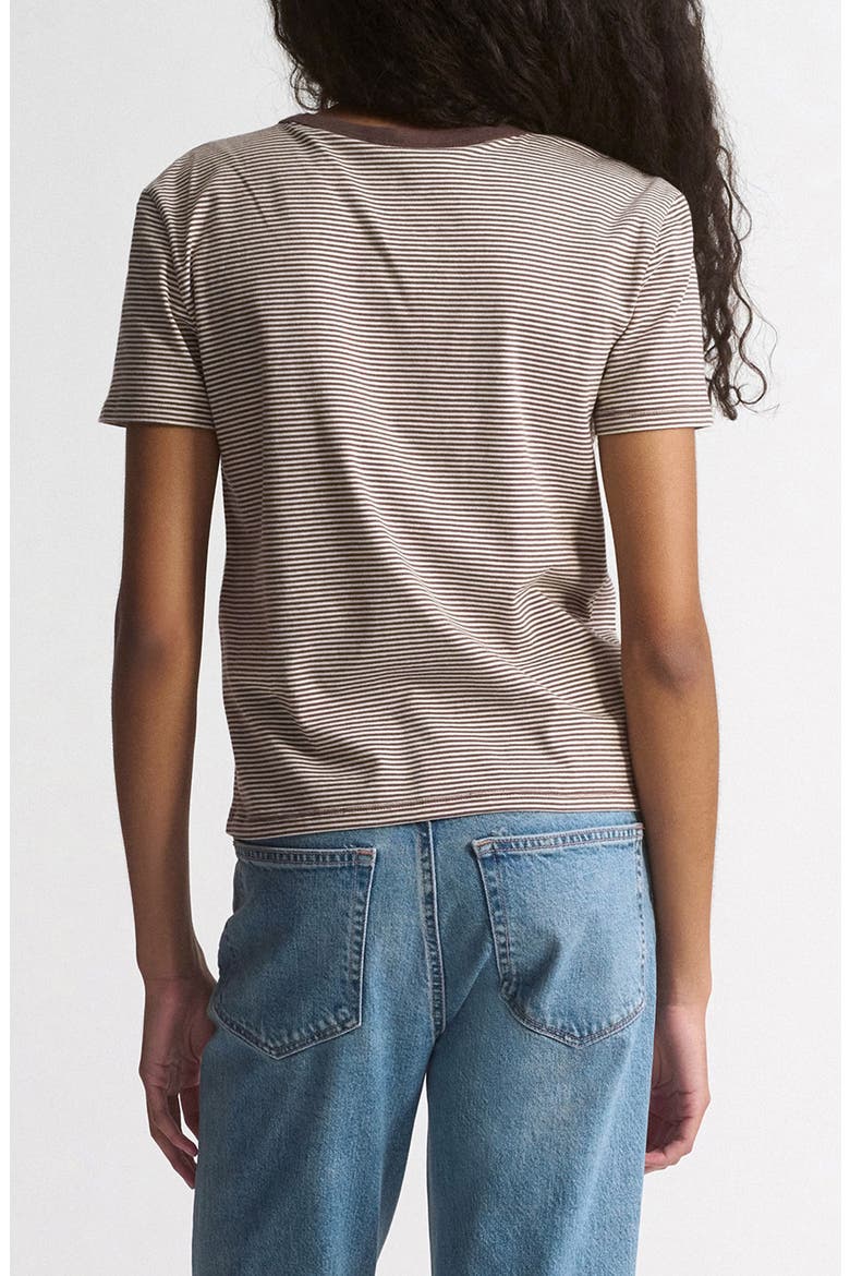 Stripe Cotton T-Shirt, Alternate, color, CHOCOLATE MARTINI STRIPE