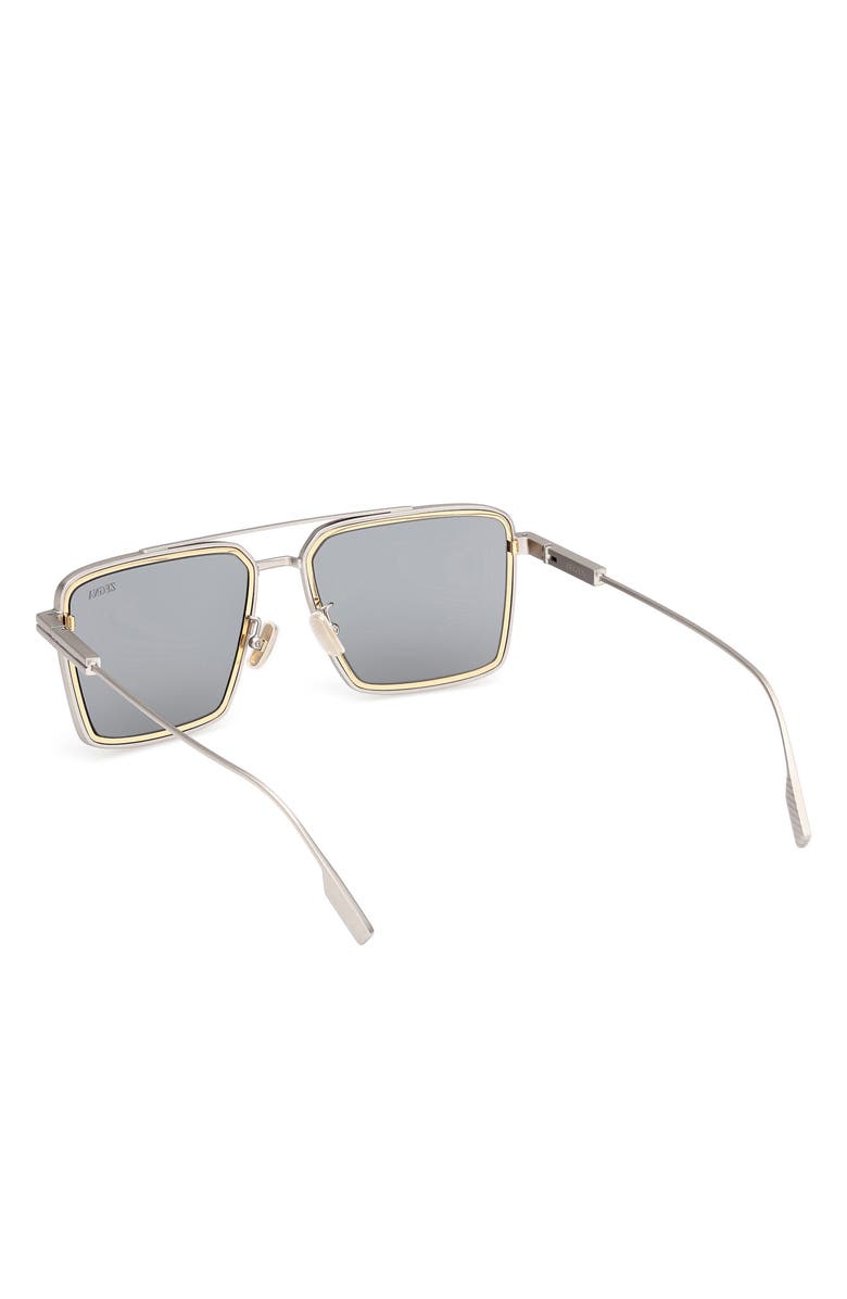 ZEGNA 56mm Navigator Sunglasses, Alternate, color,