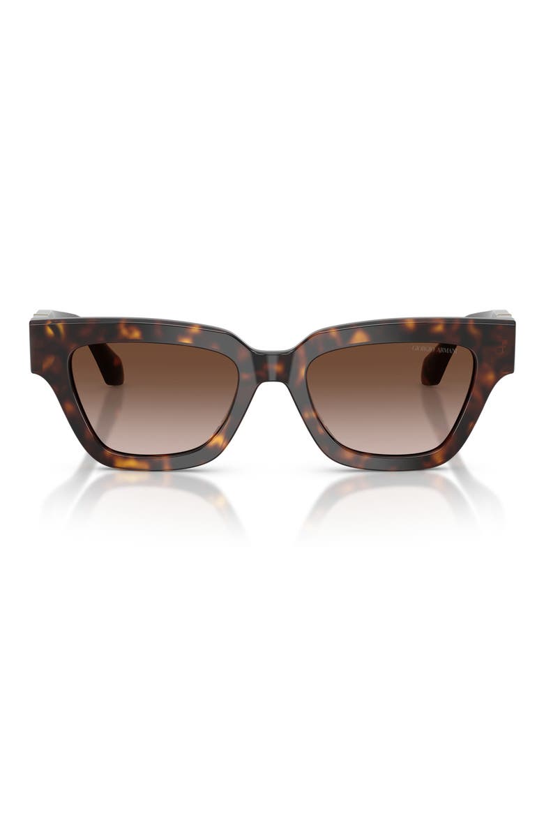 50mm Gradient Cat Eye Sunglasses, Main, color, HAVANA / GRADIENT BROWN