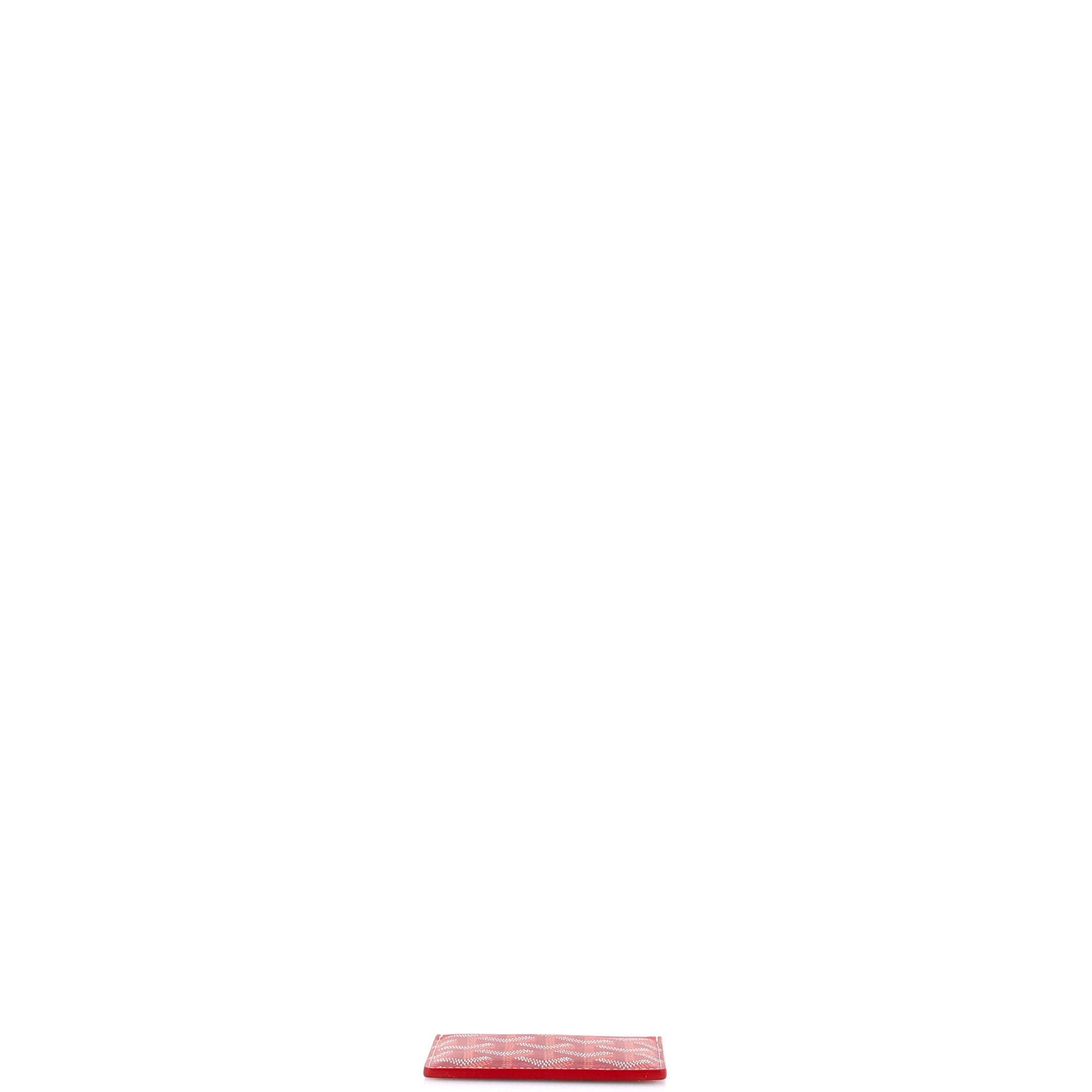 Pre-Owned Goyard Saint Sulpice Card Holder Coated Canvas, Alternate, color, Red