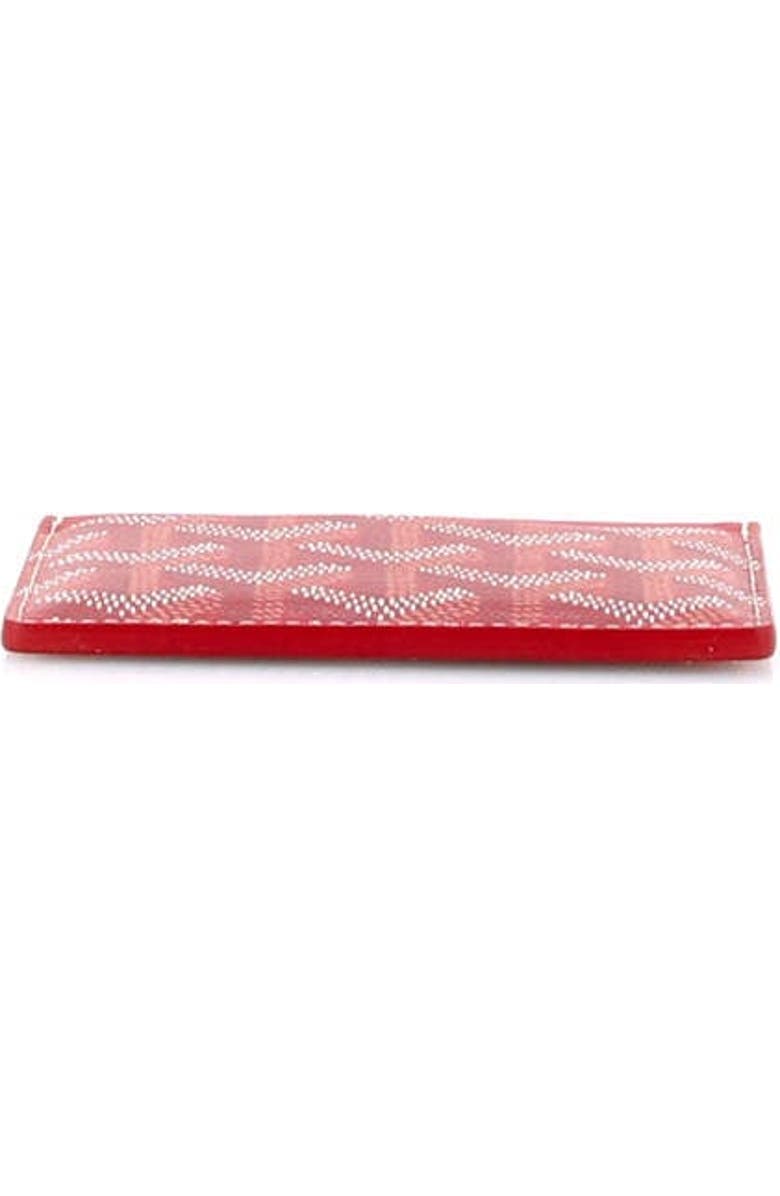 Pre-Owned Goyard Saint Sulpice Card Holder Coated Canvas, Alternate, color, Red