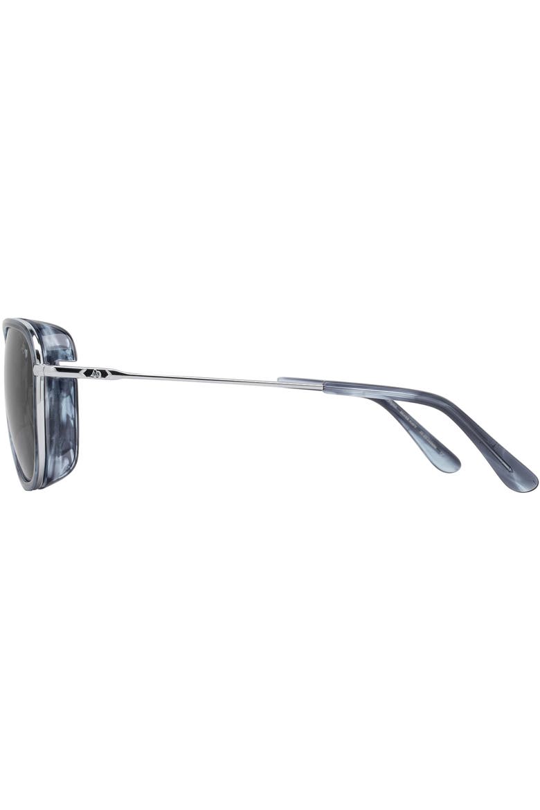 Flynn 55mm Aviator Nylon Non Polarized, Alternate, color, Silver Navy - GYN