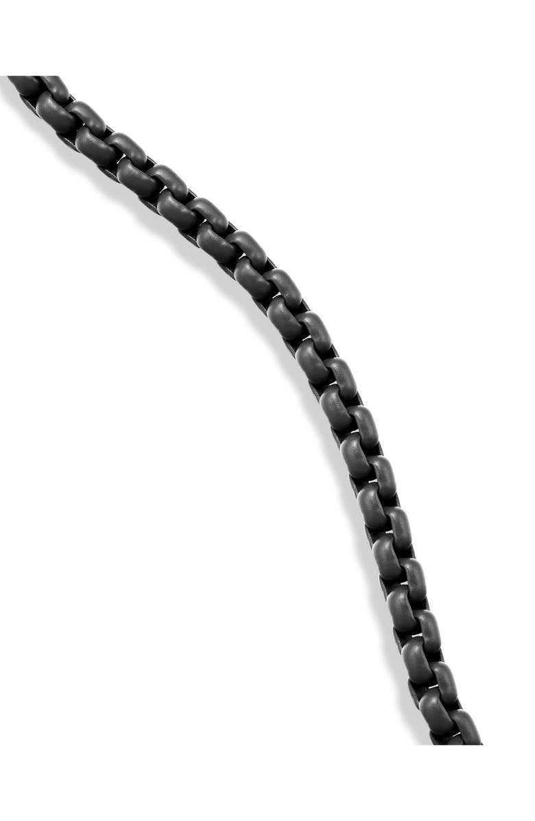 David Yurman Men's Box Chain Necklace in Sterling Silver with Blue Stainless Steel, 2.7mm, Alternate, color, Silver/ Grey
