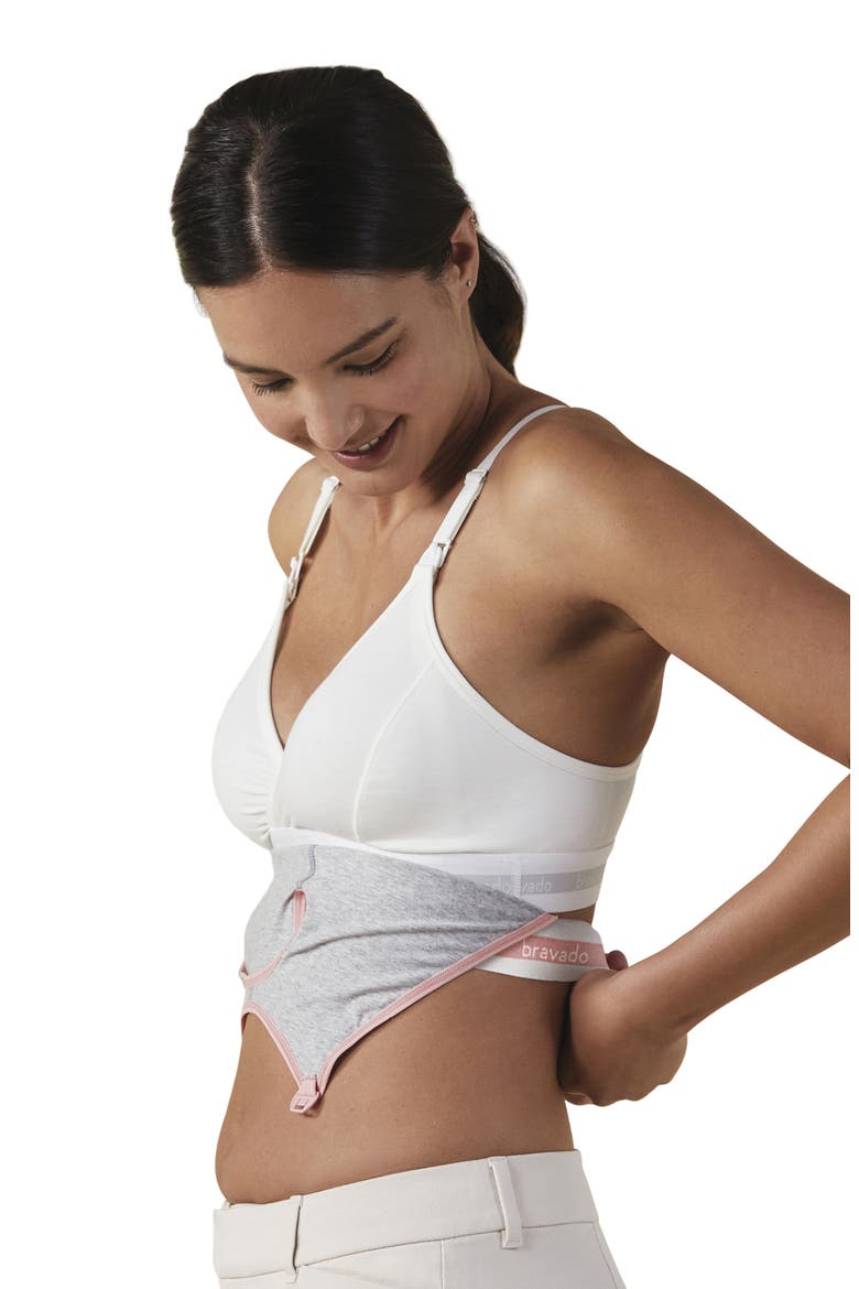 Clip & Pump Hands Free Nursing Bra Accessory, Alternate, color, DOVE HEATHER