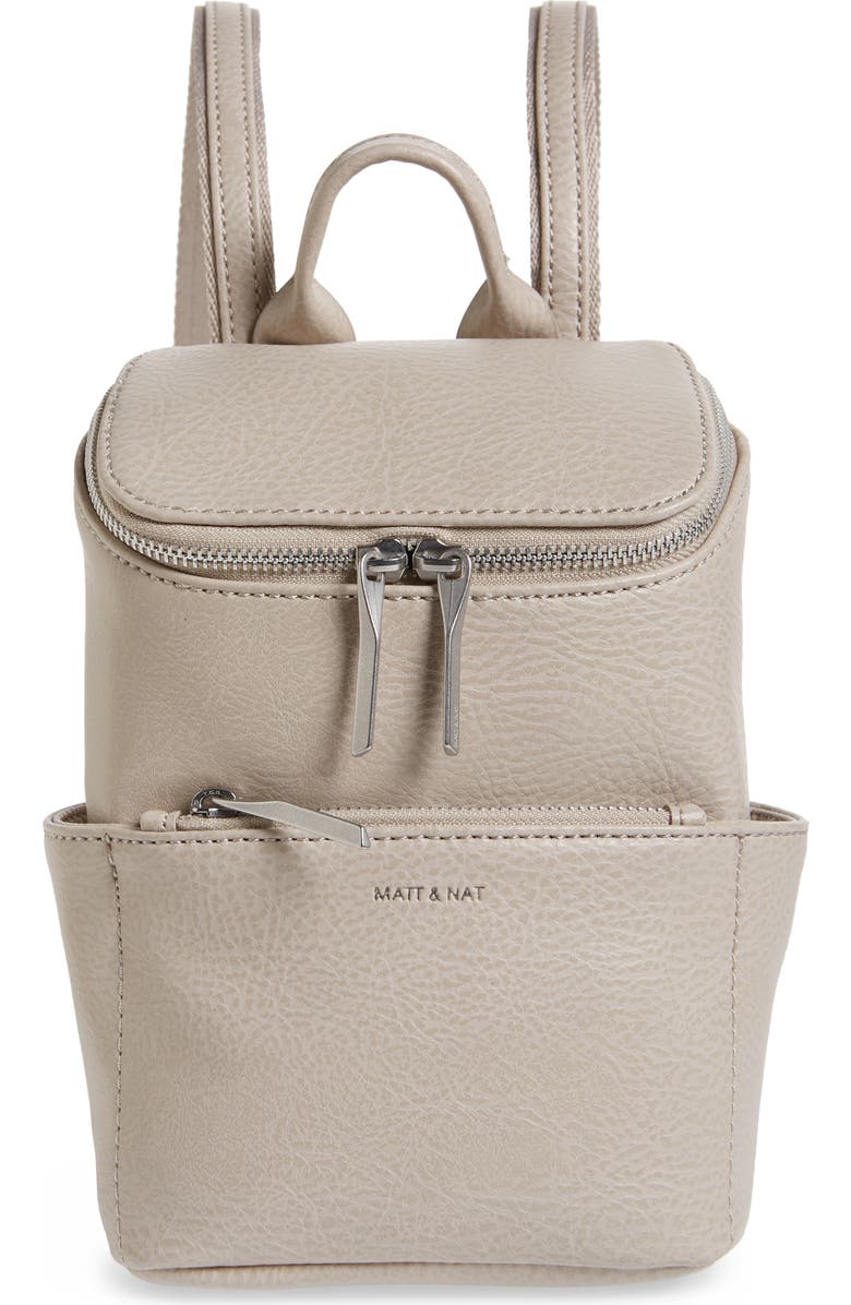 Matt & Nat Mini Brave Faux Leather Backpack, Main, color,