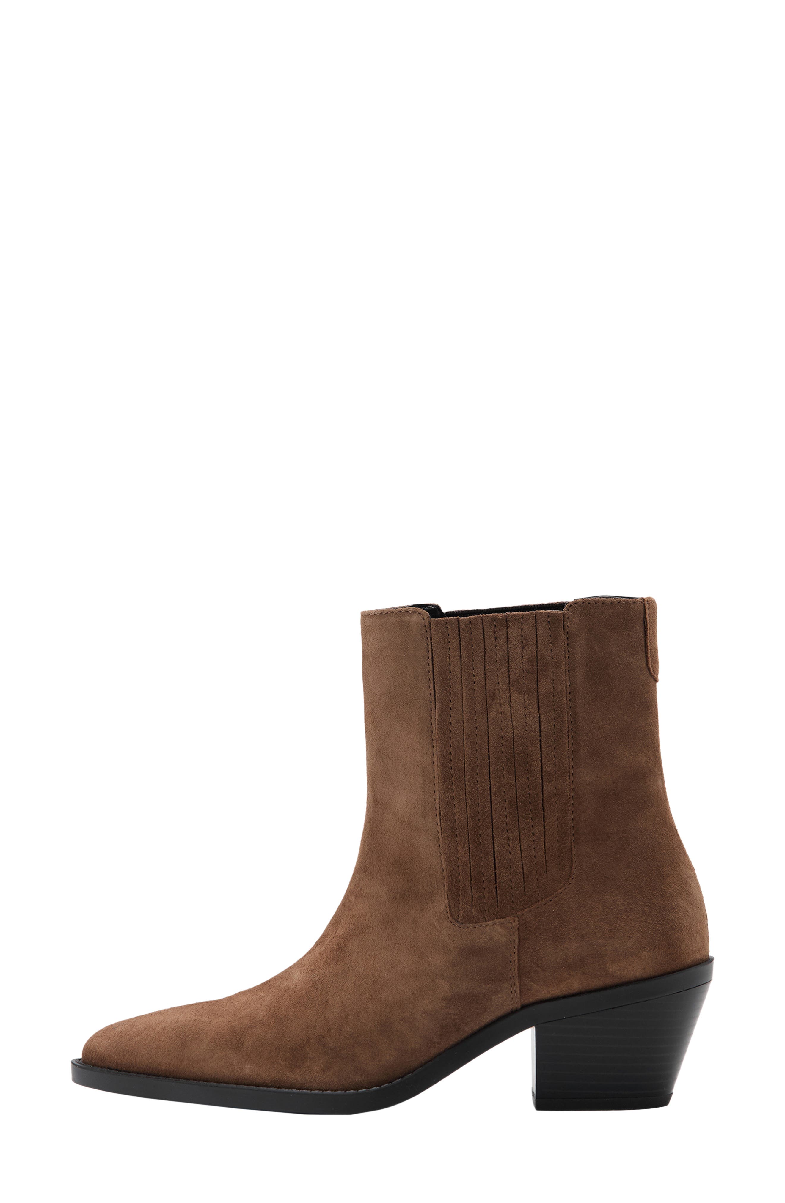 Leather Block Heel Bootie, Alternate, color, TOBACCO BROWN