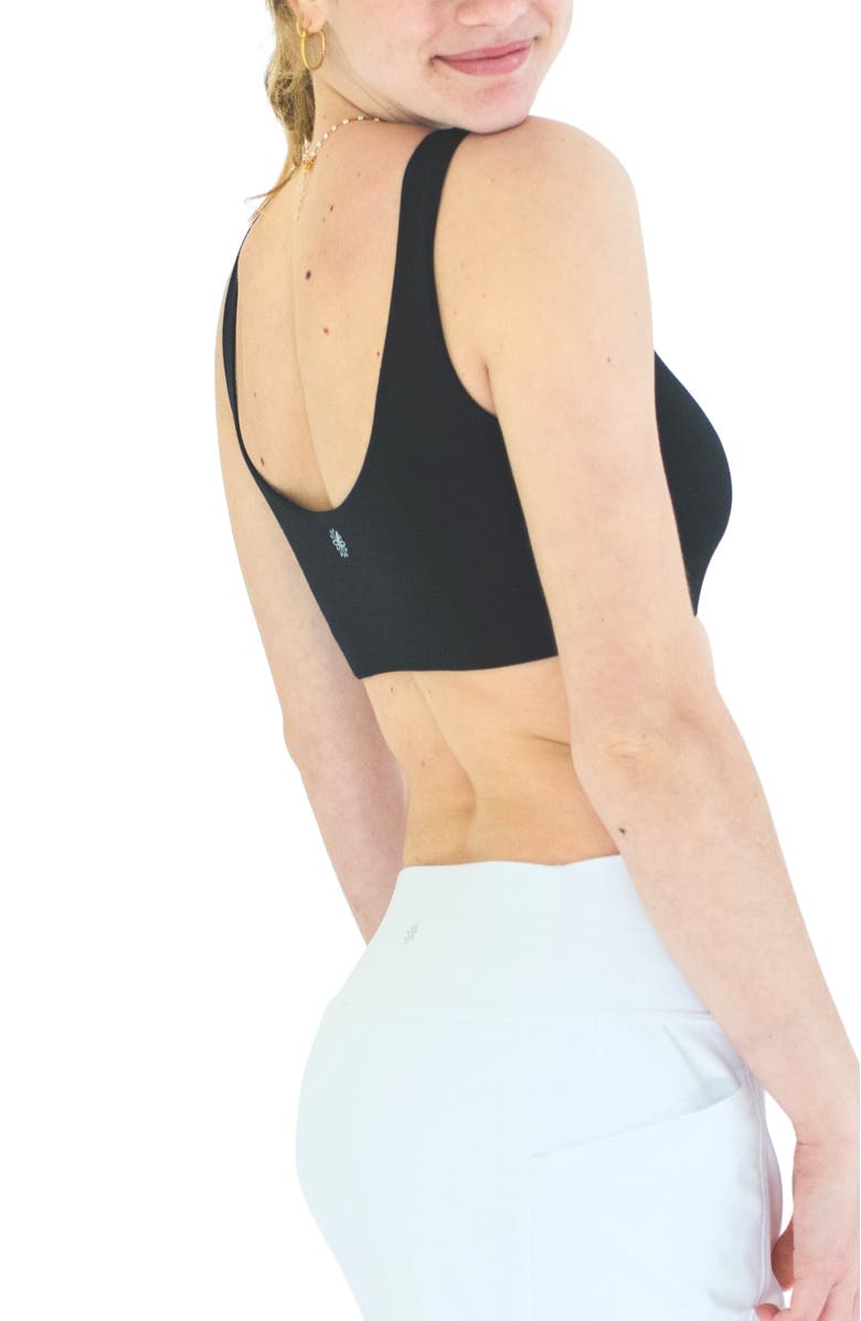 Bleuet Aster Reversible Girls Tank Bra, Alternate, color, Black-Grey