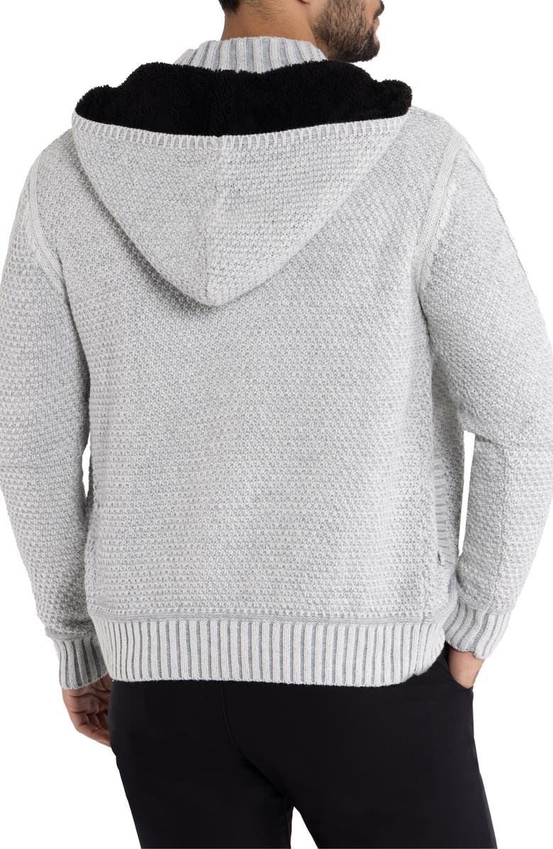 XRAY Hooded Full-Zip Mock Neck Sweater Jacket, Alternate, color, Oatmeal