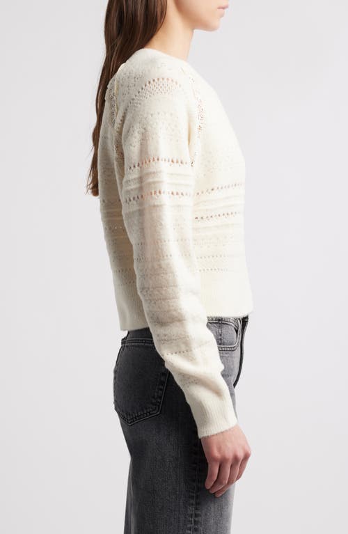 TREASURE & BOND TREASURE & BOND LACE TRIM OPEN STITCH SWEATER 