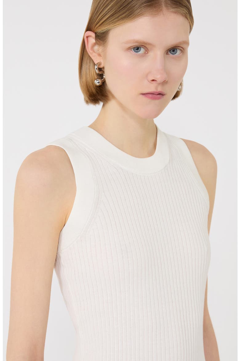 Tione Sleeveless Ribbed Sweater, Alternate, color, WHITE