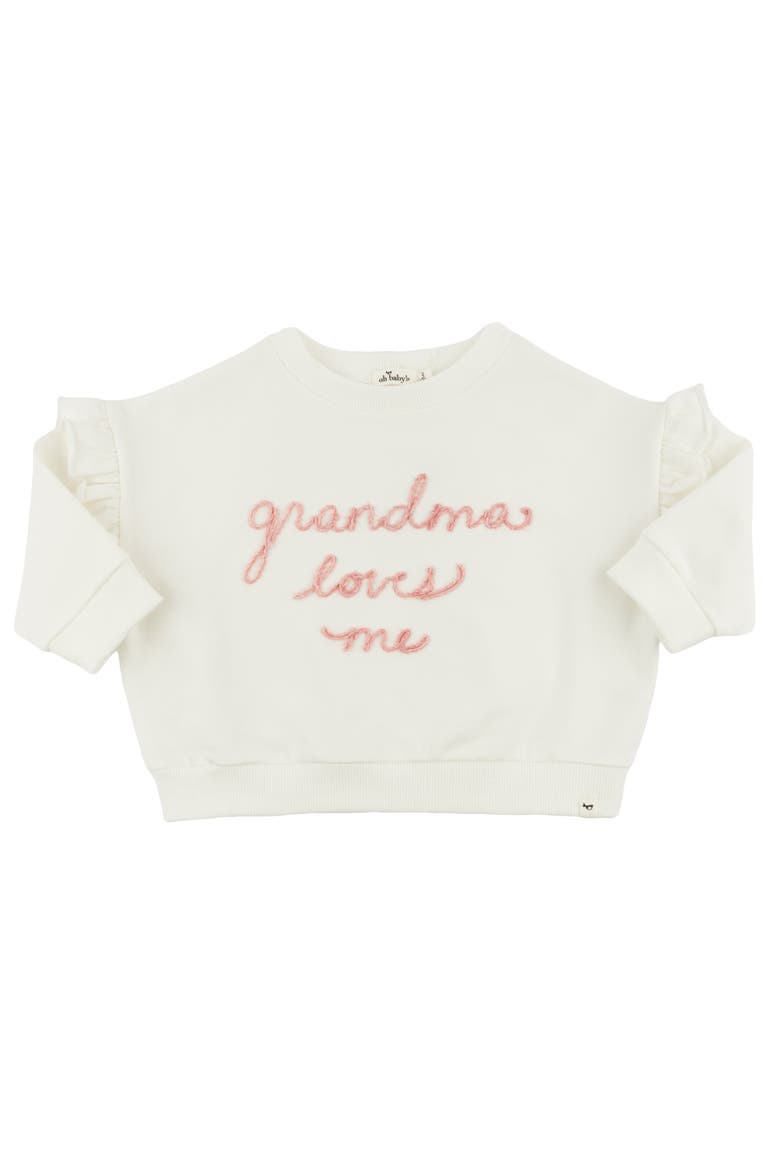 Grandma Loves Me Millie Sweatshirt, Main, color, Oyster