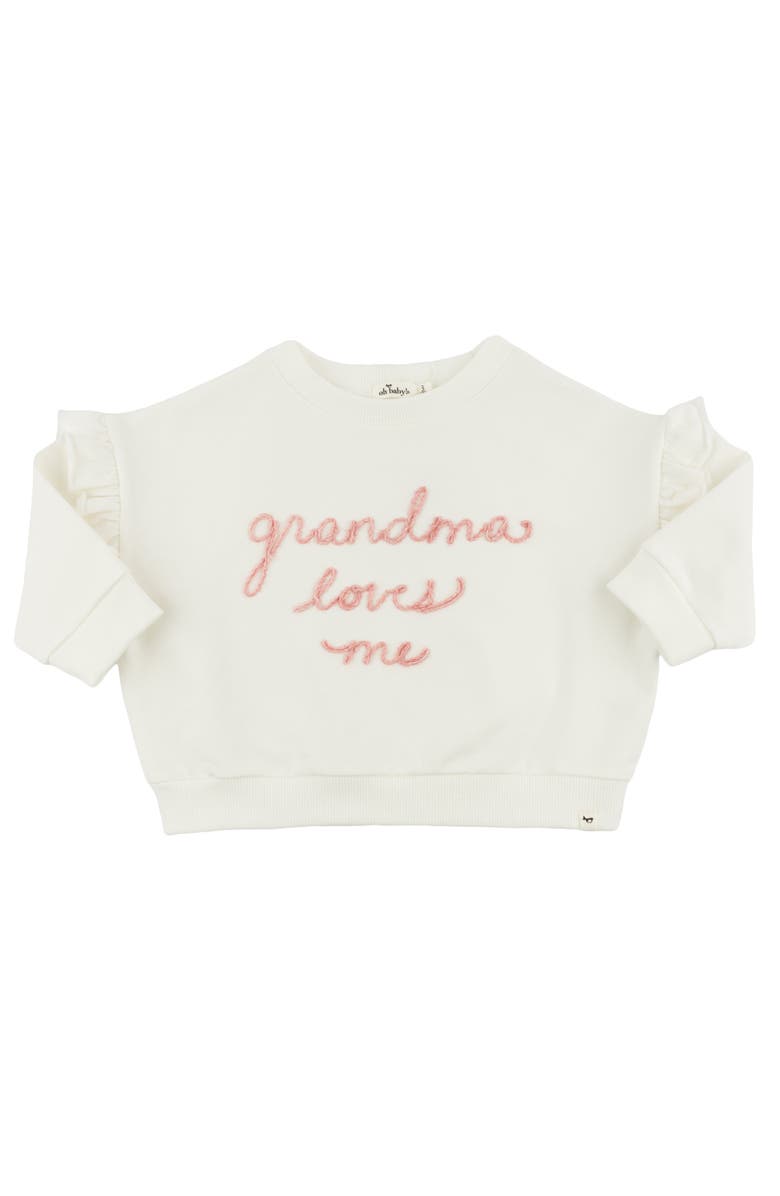 oh baby! Grandma Loves Me Millie Sweatshirt, Main, color, Oyster
