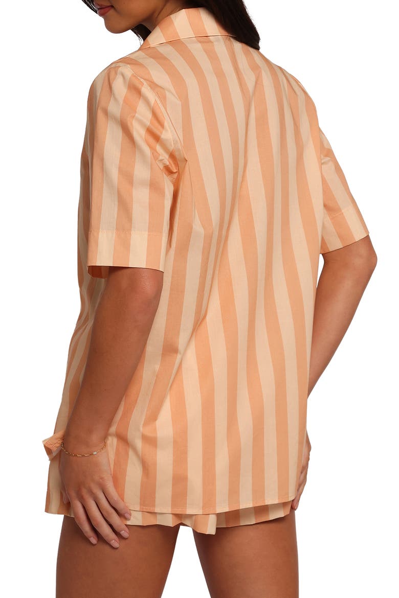Essie Stripe Cotton Tie Front Shirt, Alternate, color, TERRACOTTA STRIPE