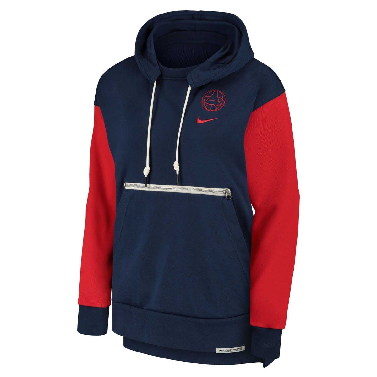 nike hoodie red blue