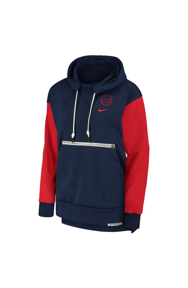 Nike Women's Nike Navy/Red Paris Saint-Germain Standard Issue Pullover Hoodie, Alternate, color, Navy