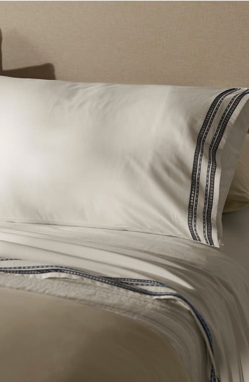 Boll & Branch Signature Ladder Stitch Set Of 2 Organic Cotton Pillowcases In White/mineral