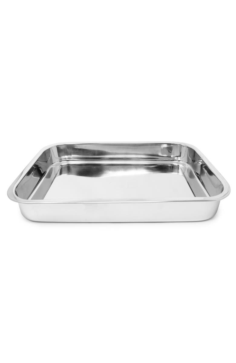 Norpro Stainless Steel 16 Inch Roast & Lasagna Pan, Heavy Duty, 2" Depth, Alternate, color, Silver