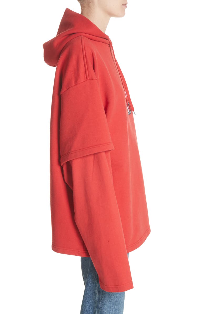 VETEMENTS Tommy Hilfiger Double Sleeve Hoodie, Alternate, color,