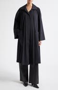NOUR HAMMOUR Jane Graceful Stretch Cotton & Nylon Coat