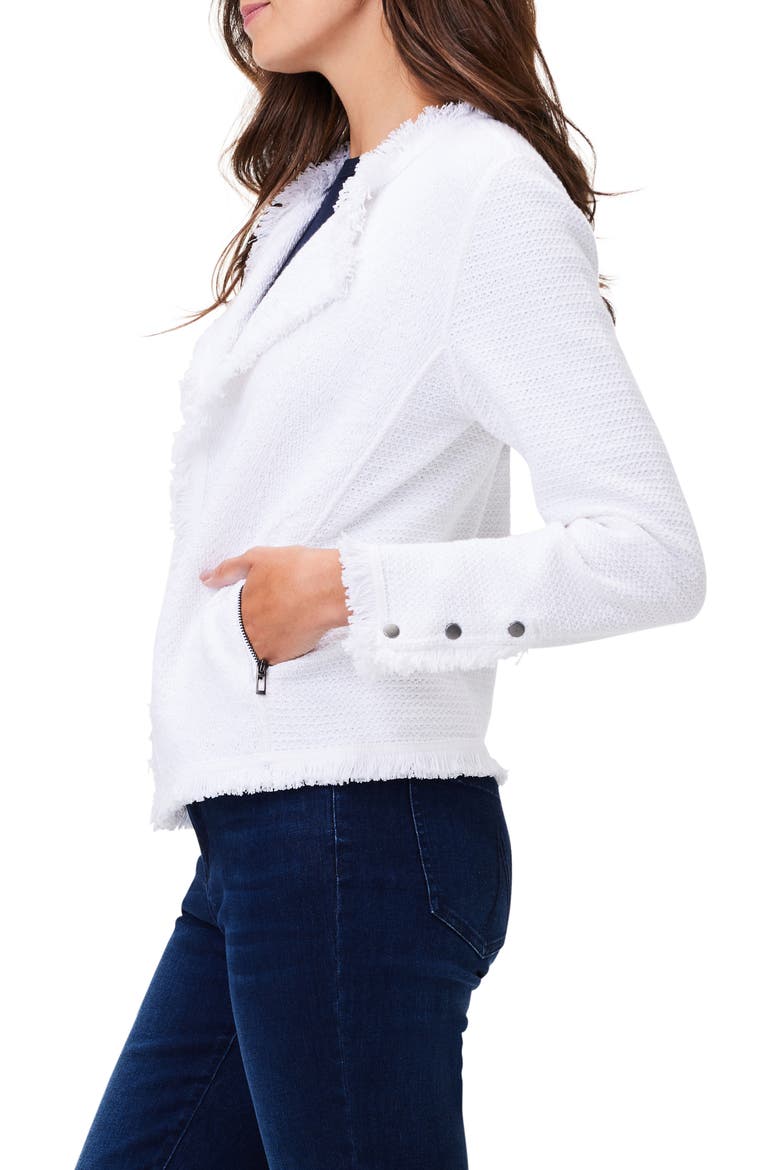 Fringe Mix Knit Jacket, Alternate, color, PAPER WHITE