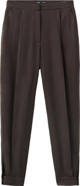 MANGO Pleated Baggy Cupro Blend Pants