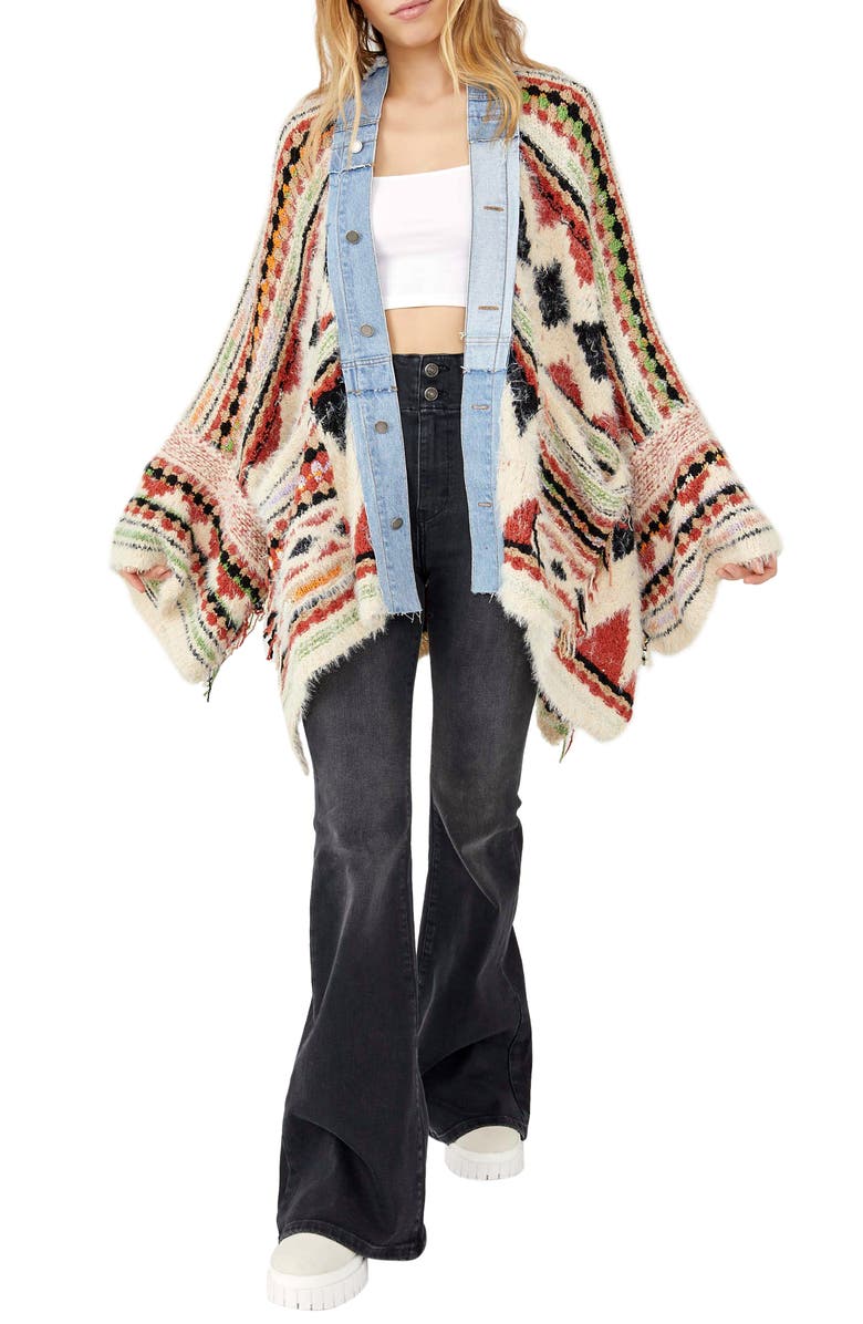 Free People Running Wild Poncho, Alternate, color, 