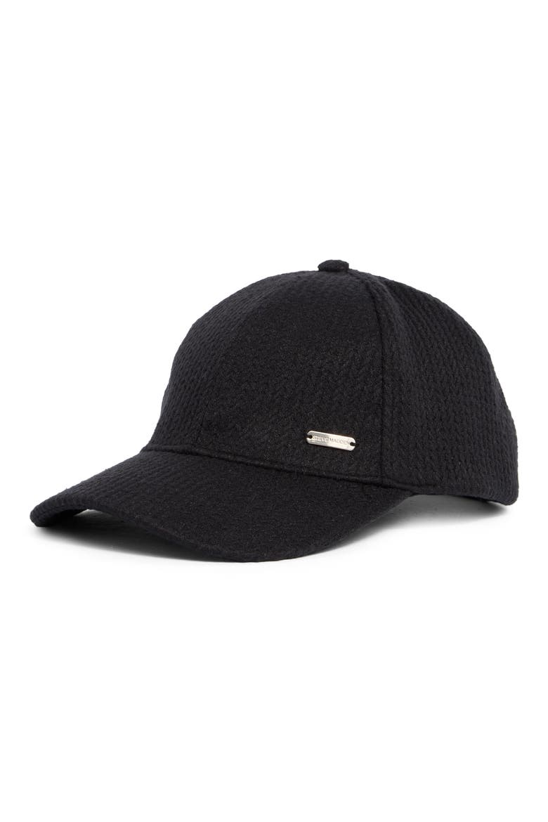 Knit Baseball Cap, Main, color, BLACK