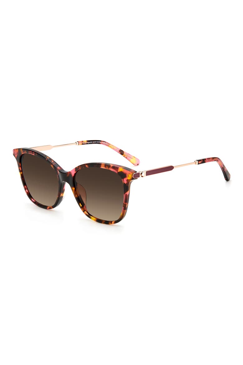 dalilas 54mm round sunglasses, Alternate, color, HAVANA / BROWN GRAD