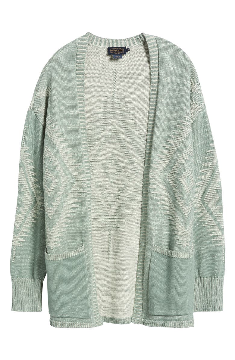 Pendleton Sierra Springs Open Front Cardigan, Alternate, color, Sage