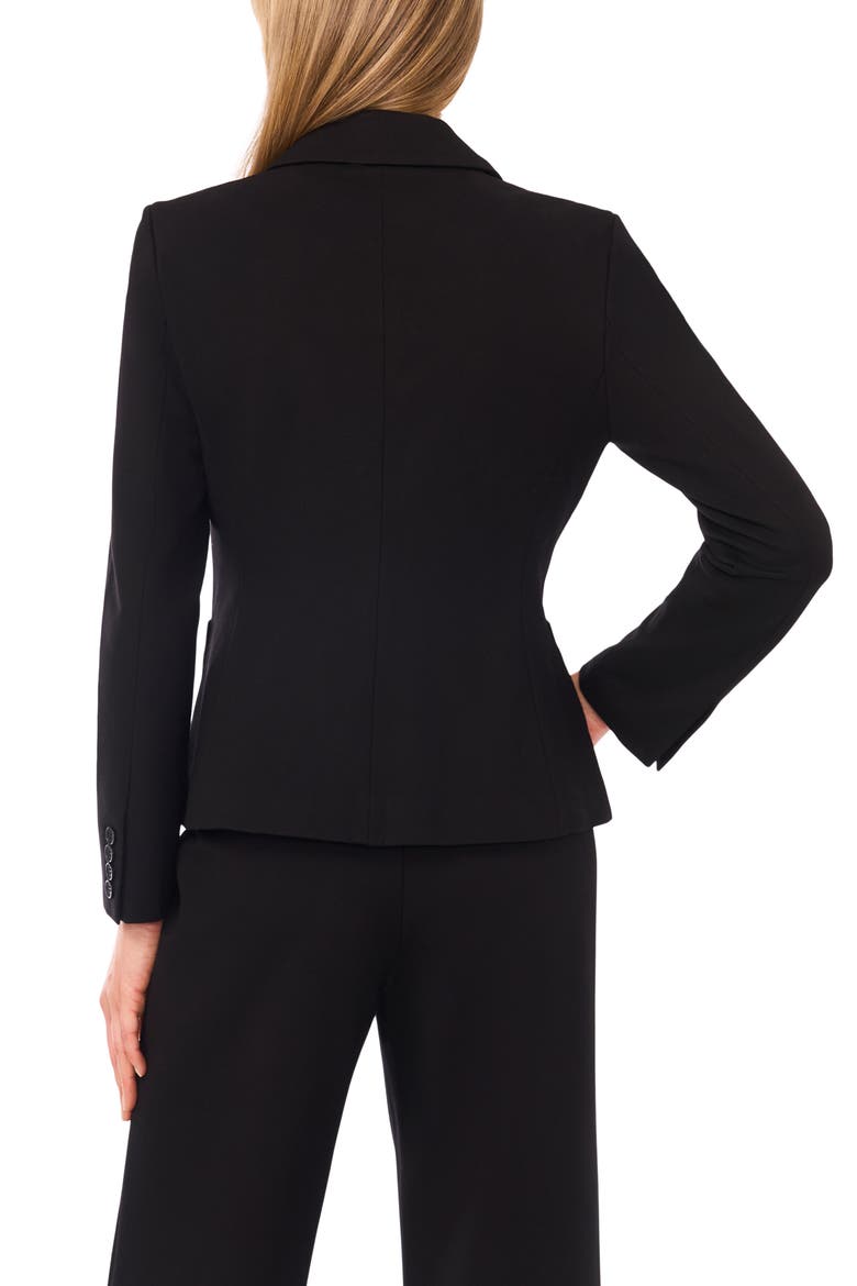 One-Button Ponte Knit Jacket, Alternate, color, RICH BLACK