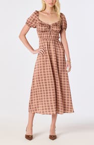 ASTR the Label Nallely Puff Sleeve Midi Dress